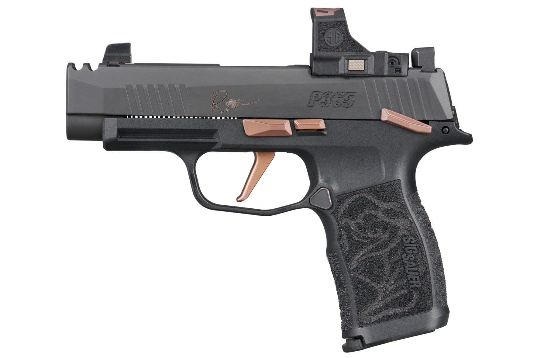 Sig Sauer P365 Rose XL Comp Black / Rose 9mm 3.7" Barrel 12-Rounds w/ Romeo-RS Compact