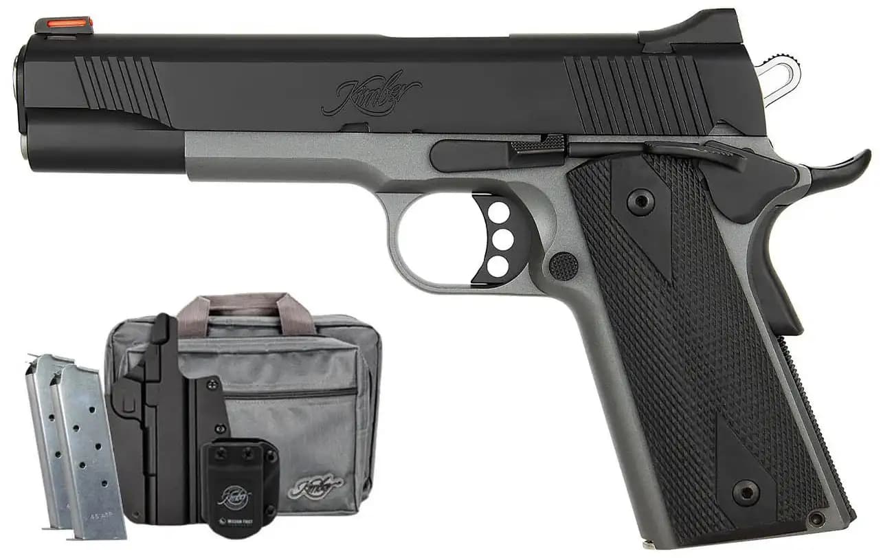 Kimber 1911 .45 ACP 5" SS Bbl Custom LW Shadow Ghost Pistol Bundle 3700891