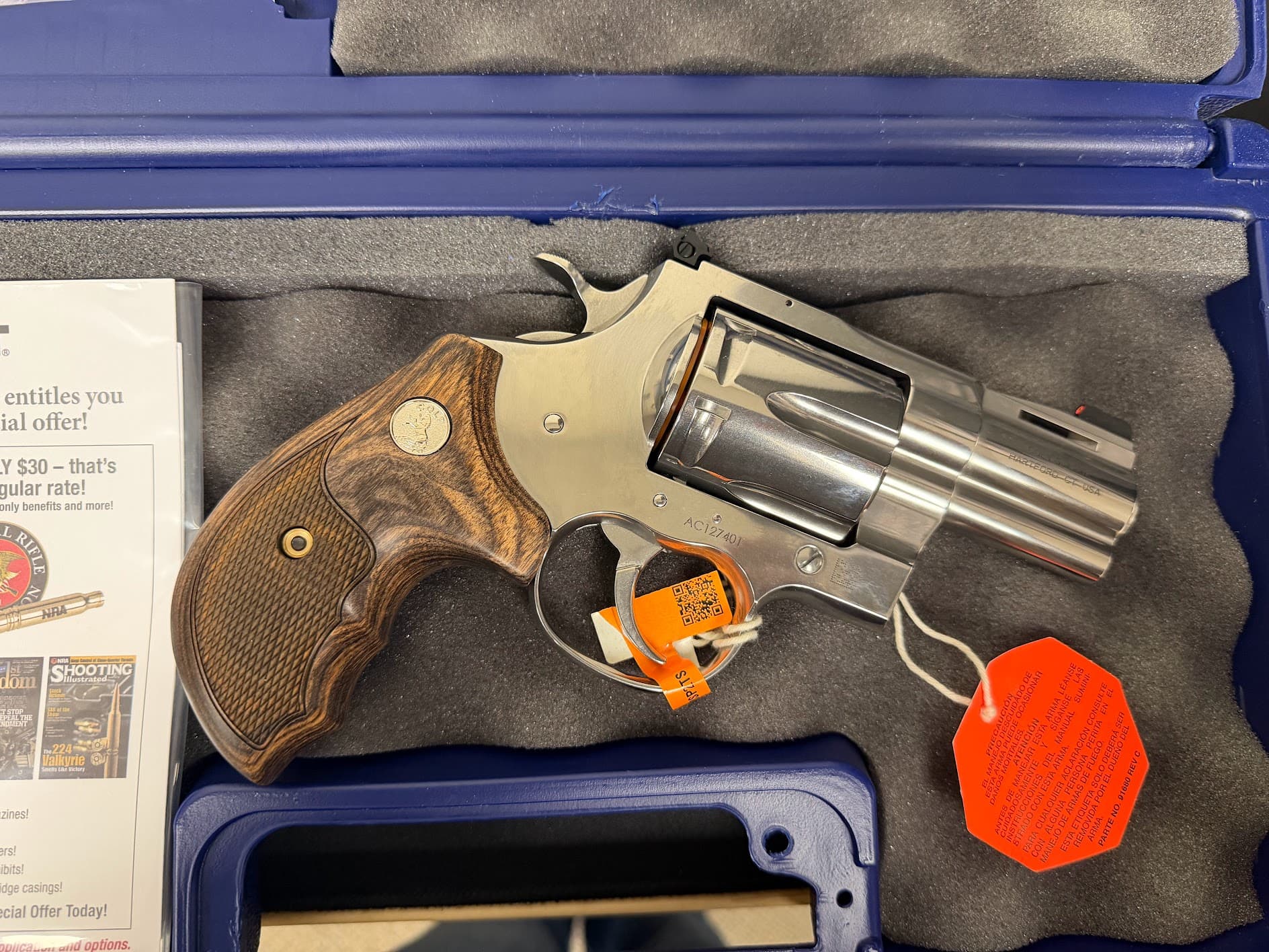 Colt Anaconda 44 Rem Magnum 2.5" Barrel 6 Round
