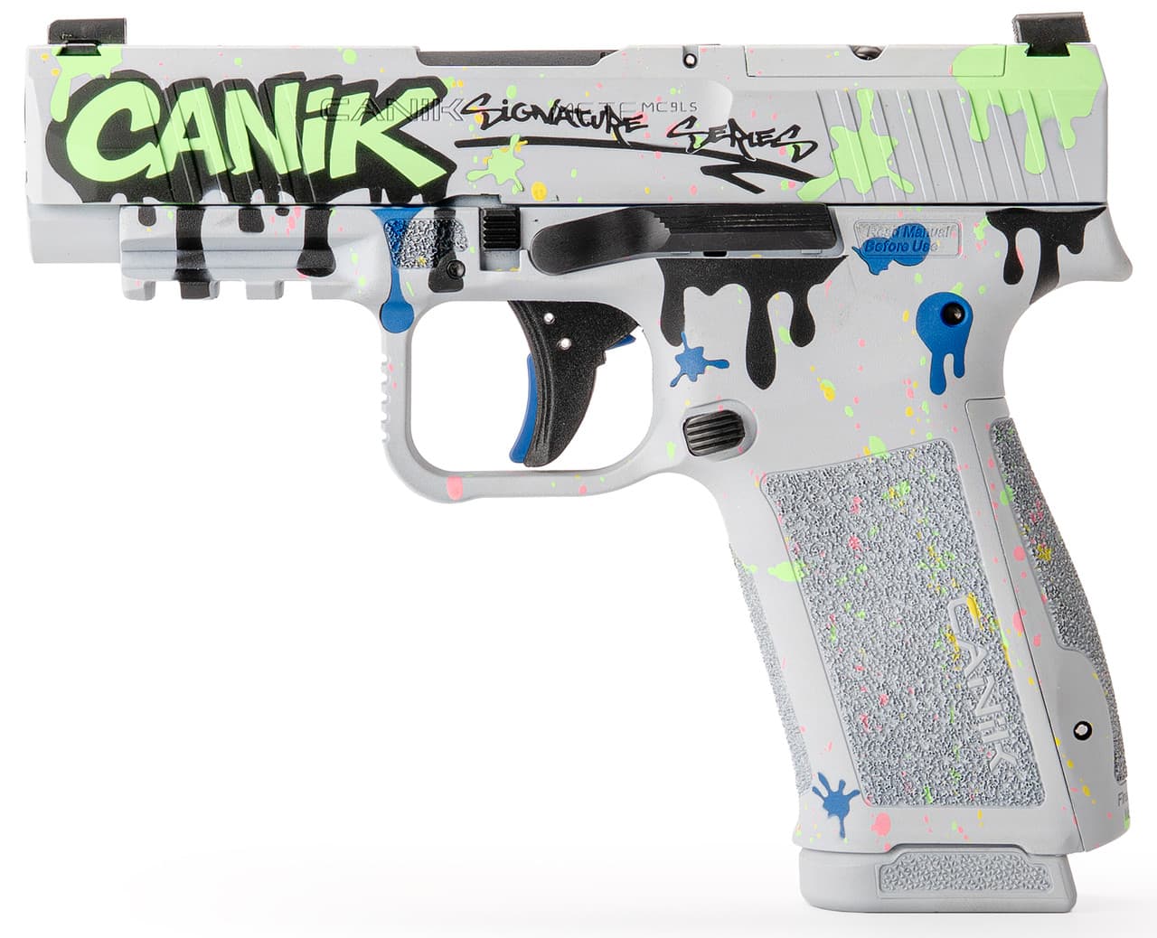 Canik Mete MC9LS Signature Drip, 9mm, 3.64" Barrel, 17 RDs, White Cerakote -