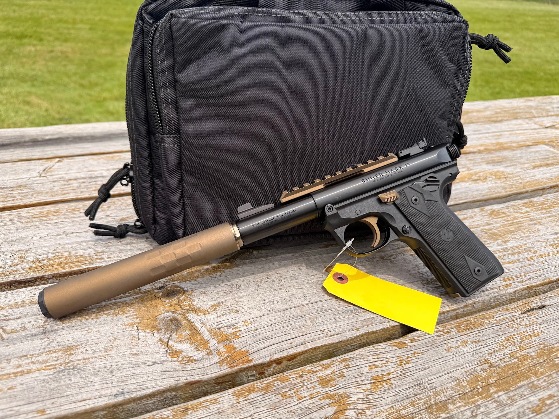 RUGER MARK IV SD BURNT BRONZE 22/45 22LR PISTOL 4.4" w/Silencer 2-10RD MAGS (HIPOHP22-BRONZE)