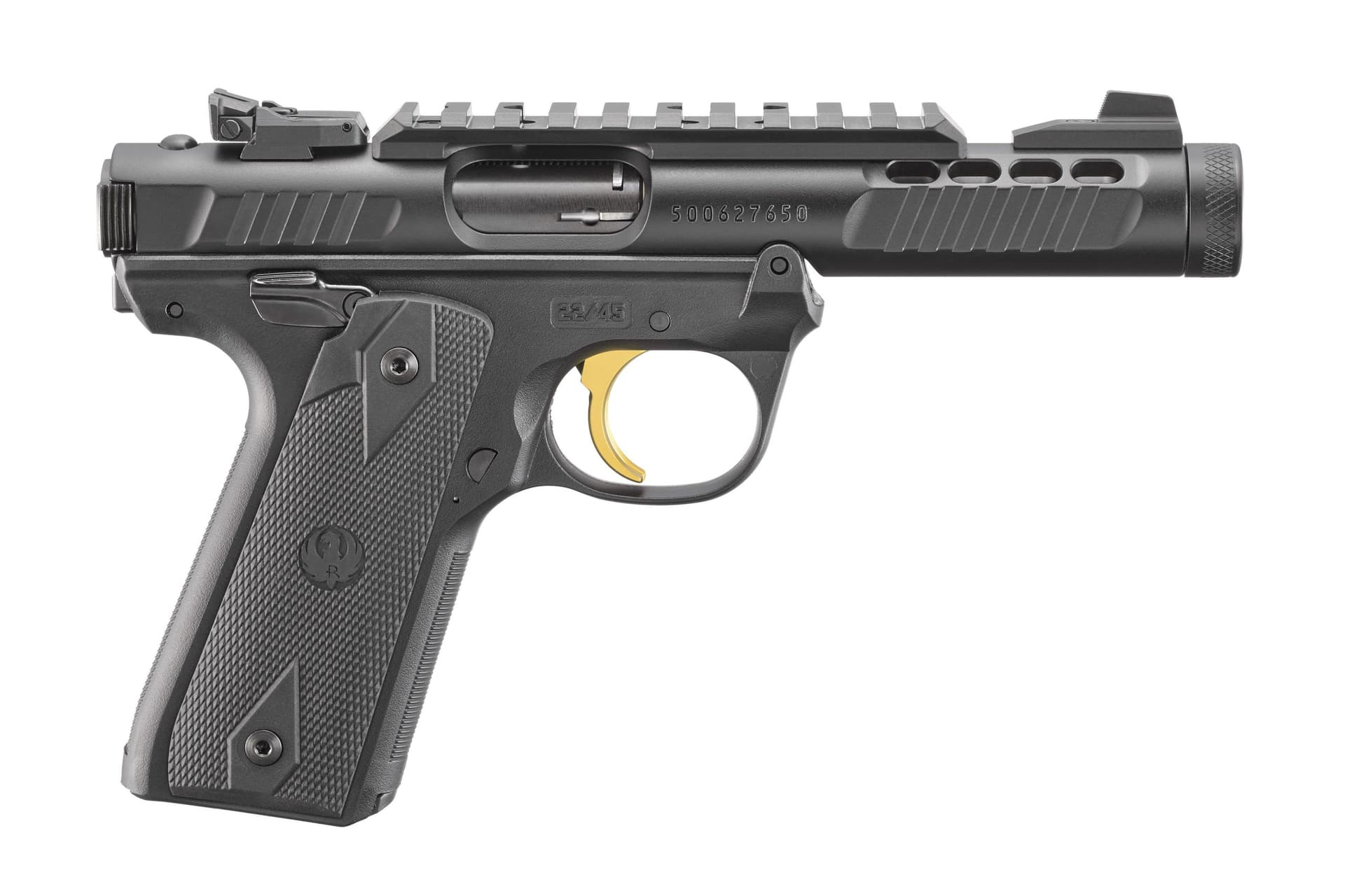 Ruger Mark IV 22/45 Lite Black .22 LR 4.4" Barrel 10-Rounds Gold Trigger