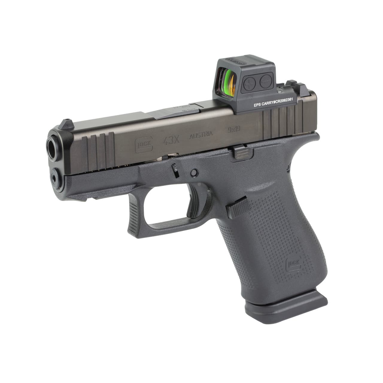 Glock 43x MOS Sub-Compact 9mm Pistol 3.41" Barrel - Holosun EPS Carry Red Dot Bundle