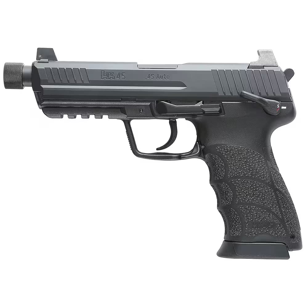 HK HK45 Tactical V1 .45 ACP 5.2" M16x1 LH Bbl Pistol w//Safety/Decocker & (2) 10rd