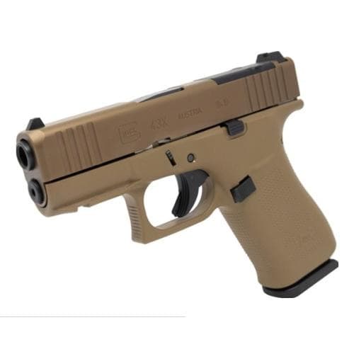 Glock 43X MOS 9mm Pistol 15rd (2) 3.4" Barrel Coyote